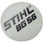 Model Plate for Stihl BG56 - 4241 967 1500