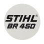 Model plate for Stihl BR 350, BR 430, BR 450 Blowers - 4244 967 1506