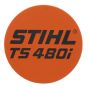 Model Plate for Stihl TS480 Disc Cutter - OEM No. 4250 967 1501