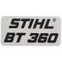 Model Plate for Stihl BT360 Earth Auger - 4308 967 1501