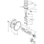 Crankshaft and Piston Assembly for Yanmar 4TNE84T Engine