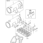 Exhaust Manifold and Silencer Assembly for Yanmar 4TNV88-BPTB Engine