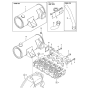 Exhaust Manifold and Silencer Assembly for Yanmar 4TNV88-QTB Engine