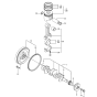 Crankshaft and Piston Assembly for Yanmar 4TNV88-QTBZ Engine