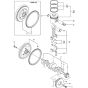 Crankshaft and Piston Assembly for Yanmar 4TNV98-VTBZ Engine