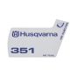 Decal for Husqvarna 351 Chainsaws - OEM No. 503 91 04-05