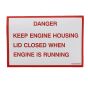 Decal Warning for Winget 100T, 150T, 175T Mixers - 504600900