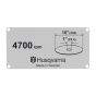 Label for Husqvarna K 1270 II, K 1270 Rail I Disc Cutter - OEM No. 506 28 41-24