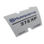 Label for Husqvarna 372XP X-TORQ Chainsaw - OEM No. 537 23 02-12