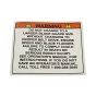 Warning Decal for Husqvarna FS3500 E, FS3500 G Floor Saw - OEM No. 542 04 61-28