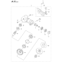 Bevel Gear Assembly For Husqvarna 543RS Brushcutters