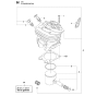 Cylinder Piston Assembly For Husqvarna 570 Chainsaw 