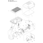 Carburetor & Air Filter Assembly for Husqvarna 570BFS Leaf Blower