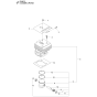 Cylinder Piston Assembly for Husqvarna 578BTF Leaf Blower