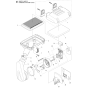 Carburetor & Air Filter Assembly for Husqvarna 580BFS Leaf Blower