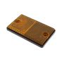 Self Adhesive Amber Side Reflector with Mounting Holes - 75x46x10mm
