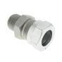 BSPP Male Stud Coupling O.D 3/4" Tube, Steel Fittings 1/2" Thread