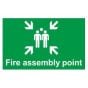 'Fire Assembly Point' Sign 400mm x 300mm 1mm Semi Rigid Plastic