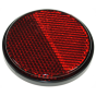 Radex Rear Red Round Reflector, Self Adhesive - Diameter 60mm - E Approved