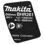 Name Plate for Makita BHR261 Hammer Drill - 866450-7