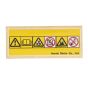 Label for Honda GCV160A0 (GJAPA), GC160E (GCABE) Engines - OEM No. 87519 Z0J 000