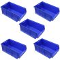 Blue Plastic Wall Panel Storage Bins Size 7 - Pack of 5