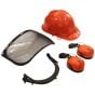 Forestry Kit c/w Safety Helmet - Clip on Ear Defenders - Mesh Face Shield