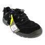 Trainer Shoe Dual Density PU Sole w Leather Upper Steel Toe Cap - Black (Size 12)