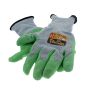 Cotton/Poly Knitted Glove Flexible Latex Palm & Lined Hi-Viz Lime Green 09