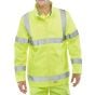 Soft Shell Hi Vis Jacket Lightweight Water/Wind Resistant Saturn Yellow