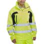 Contrast Hi Vis Jacket Breathable Waterproof Fabric Saturn-Yellow/Black