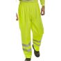 Hi-Vis Over-Trousers Elasticated Waist Polyester PU Coated Saturn Yellow