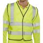 Short Length Hi-Vis Waistcoat App G Velcro Fastening Saturn Yellow