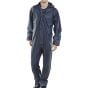 Super B-Dri Coveralls & Hood Polyester PU coating Front Zip Navy Blue