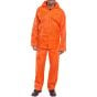 Nylon B-Dri PVC Suit Zip Front Jacket & Elasticated Trouser Orange