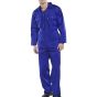 Regular Boilersuit Poly/Cotton Elasticated Waist Stud Front Royal Blue