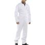 Boiler-suit Pre-Shrunk Cotton Drill Concealed Stud Front White