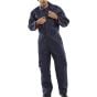 Boiler-suit Quilt Lined Poly/Cotton Elasticated Waist 2Way Zip Navy Blue