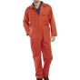 Boiler-suit Poly/Cotton Fabric Side Elastic Waistband & Yoke Back Orange