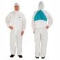 3m 4520 Coverall for Hazardous Dust Protection L/weight Material White