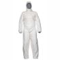 Proshield FR Hooded Coverall c/w Elasticated Face Wrist & Ankles White