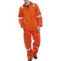 Fire Retardant Boiler-suit Concealed Stud Fastening Breast Pocket Orange