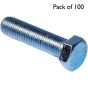 UNF HT Setscrews Grade 'S' Zinc Plated, Size: 5/16 x 3. Pack of 100