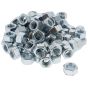 UNC Steel Nuts, Zinc Plated, Size: 1/2". Pack of 100