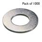 Form A Flat Washers (Heavy Duty), Zinc Plated, I.D. 3mm - Pack of 1000