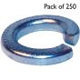 Imperial Spring Washers, Rectangular Section, I.D: 1/2", Pack of 250