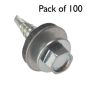 Tec Fix Stitching Screw (Hex Head), Size: 6.3 x 25 (5mm Thick) - Pack of 100