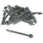 Through Bolts, Size: M8 x 100, Zinc/Yellow Passivated - Pack of 100