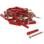 Screw and Red Plug 50 Pack (25x Screws, 25x Red Plugs)