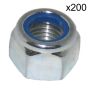 Metric Nylon Insert Locking Nut, 'P' Zinc Plated, Size: M5 - Pack of 200